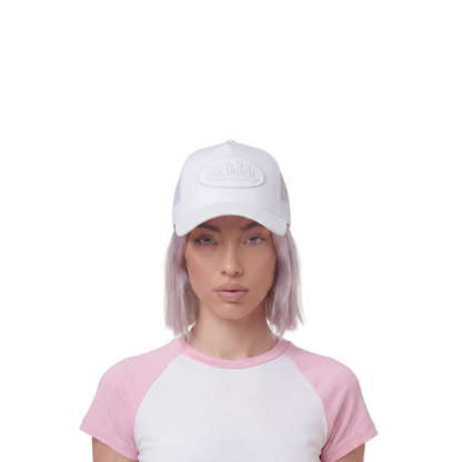 Triple White Trucker Hat