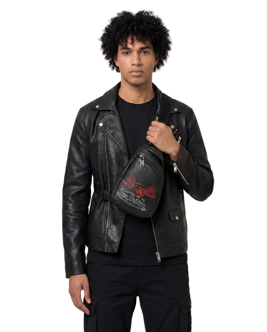 Men's Flying Eye Sling Bag - Black and Red — image 2