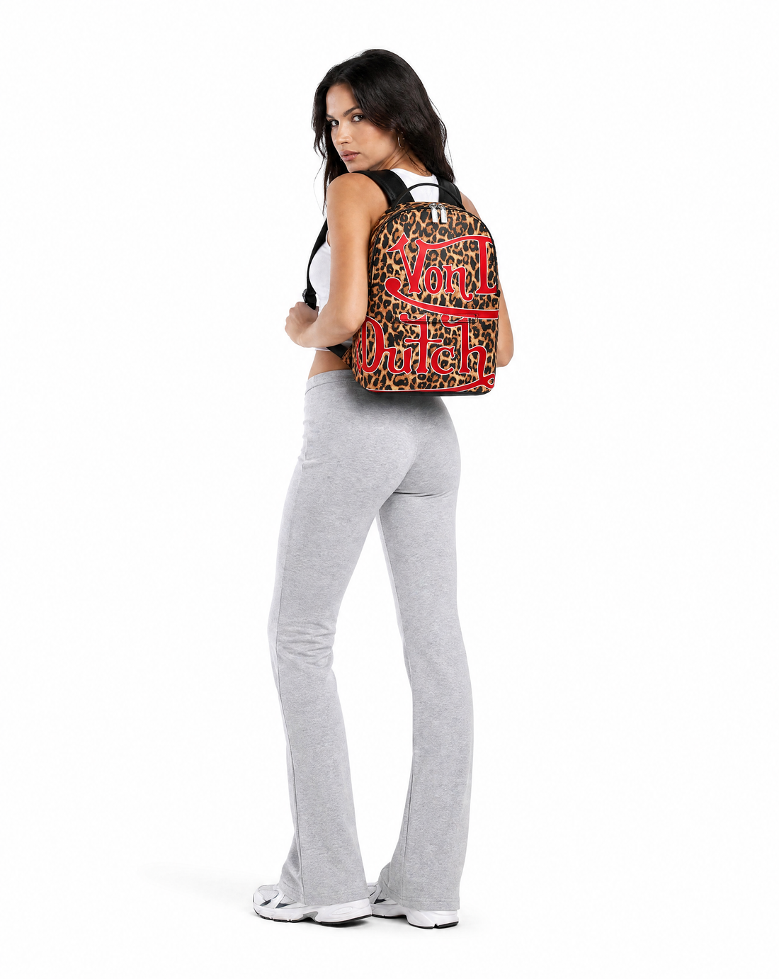 Small Sized Leopard Print Backpack