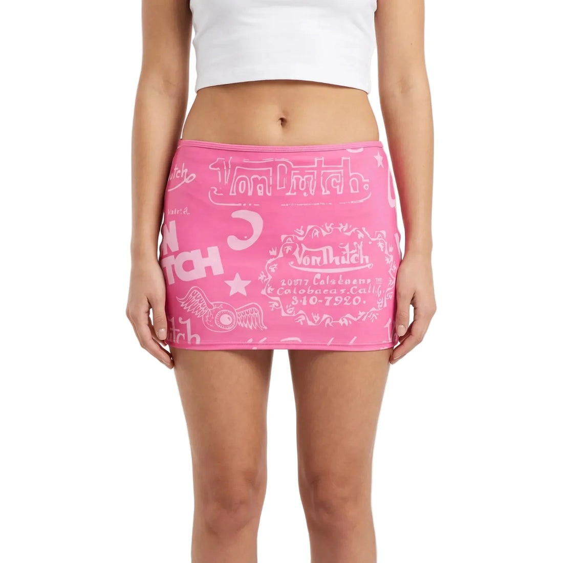 TUBE SKIRT - HOT PINK ALL OVER PRINT
