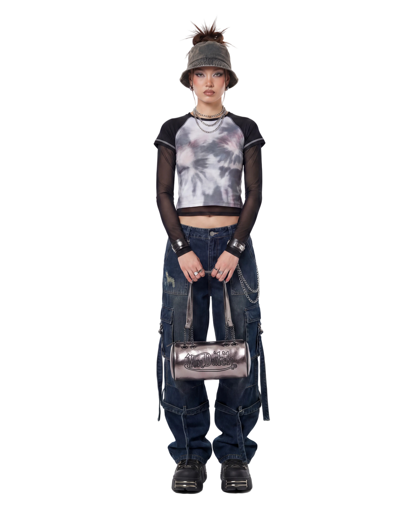 Barrel Bag -Brown Metallic