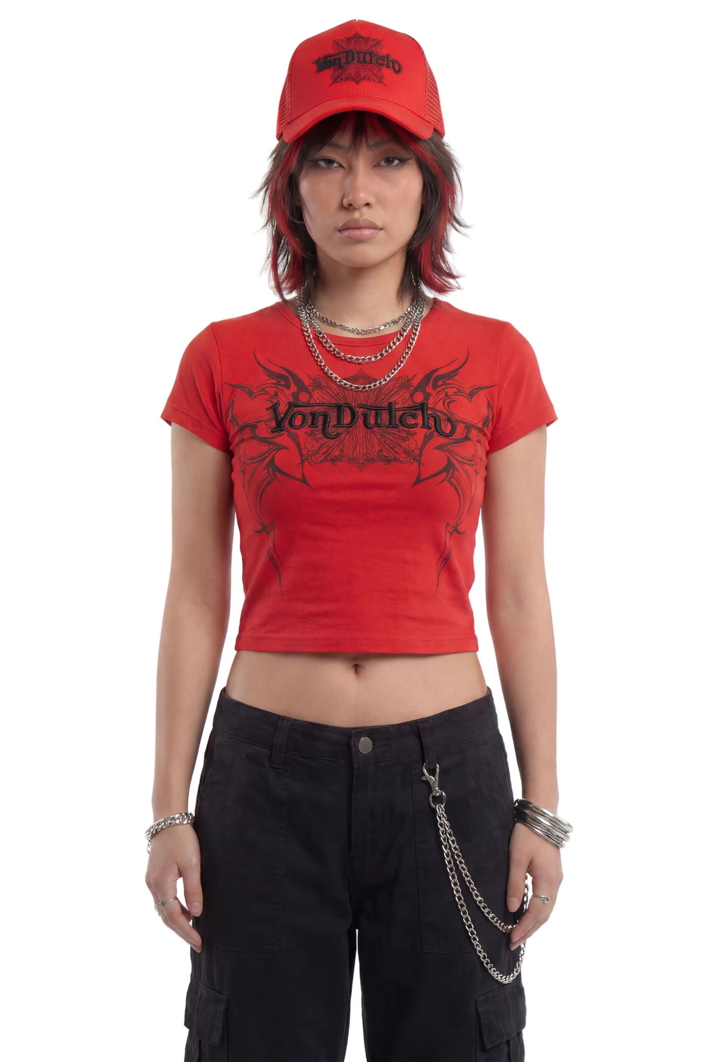 Foam Chopper Trucker Hat - Red & Black
