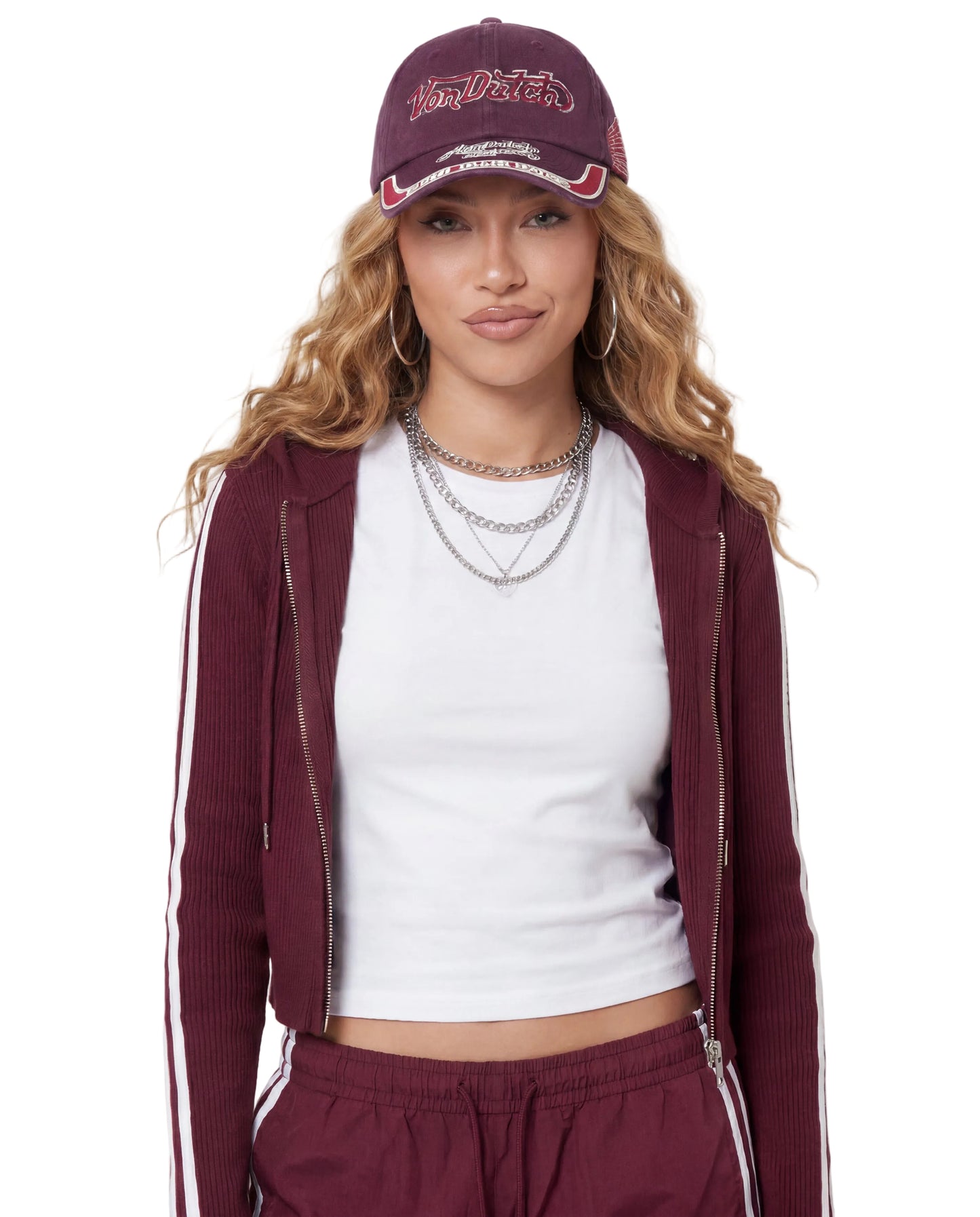 Derby 6 Panel Hat - Burgundy