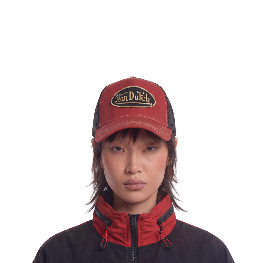 Suede Trucker Hat - Burgundy — image 2