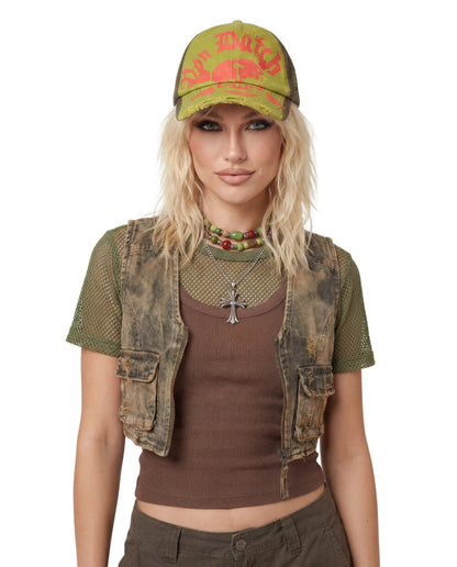 Gator 6 Panel Hat - Green