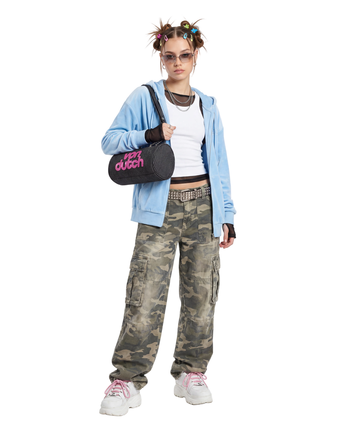 Barrel Bag - Long Barrel Black Pink — image 2