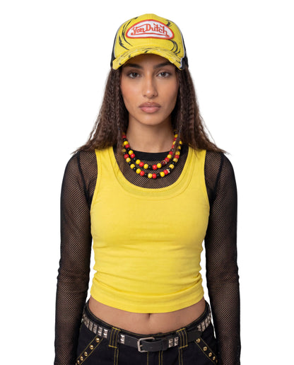 Speedway 6 Panel Hat - Yellow
