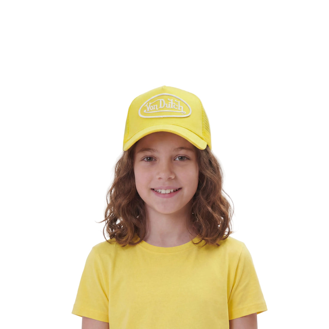 Kids Classic Trucker Hat - Yellow Lemon — image 2
