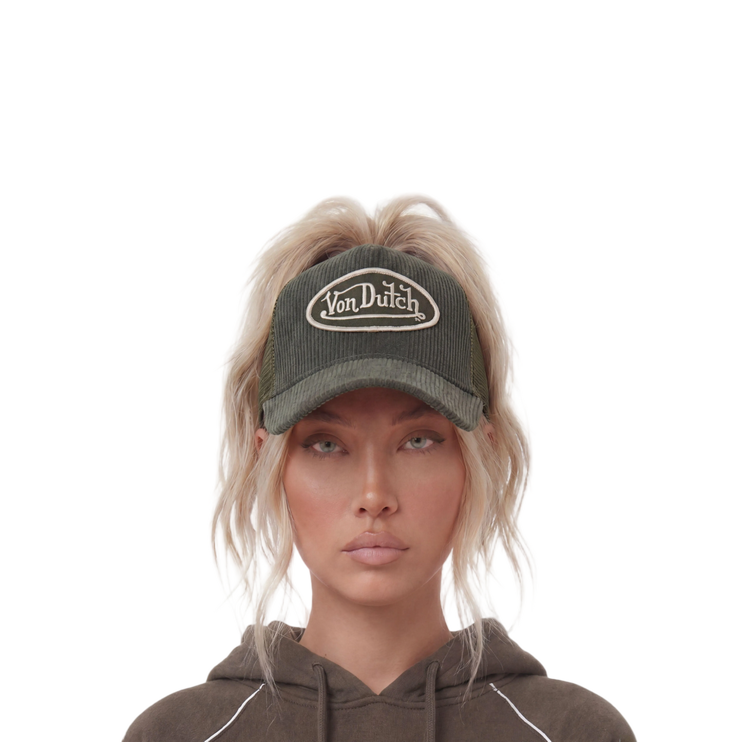 Olive Cordutch Trucker Hat
