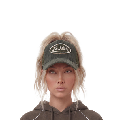 Olive Cordutch Trucker Hat