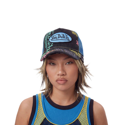 Navy Denim Blue Logo Trucker Hat