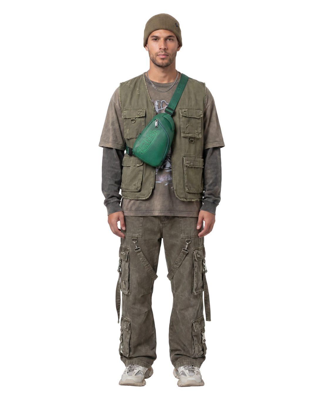 Men's Sling Bag - Olive Green — image 2