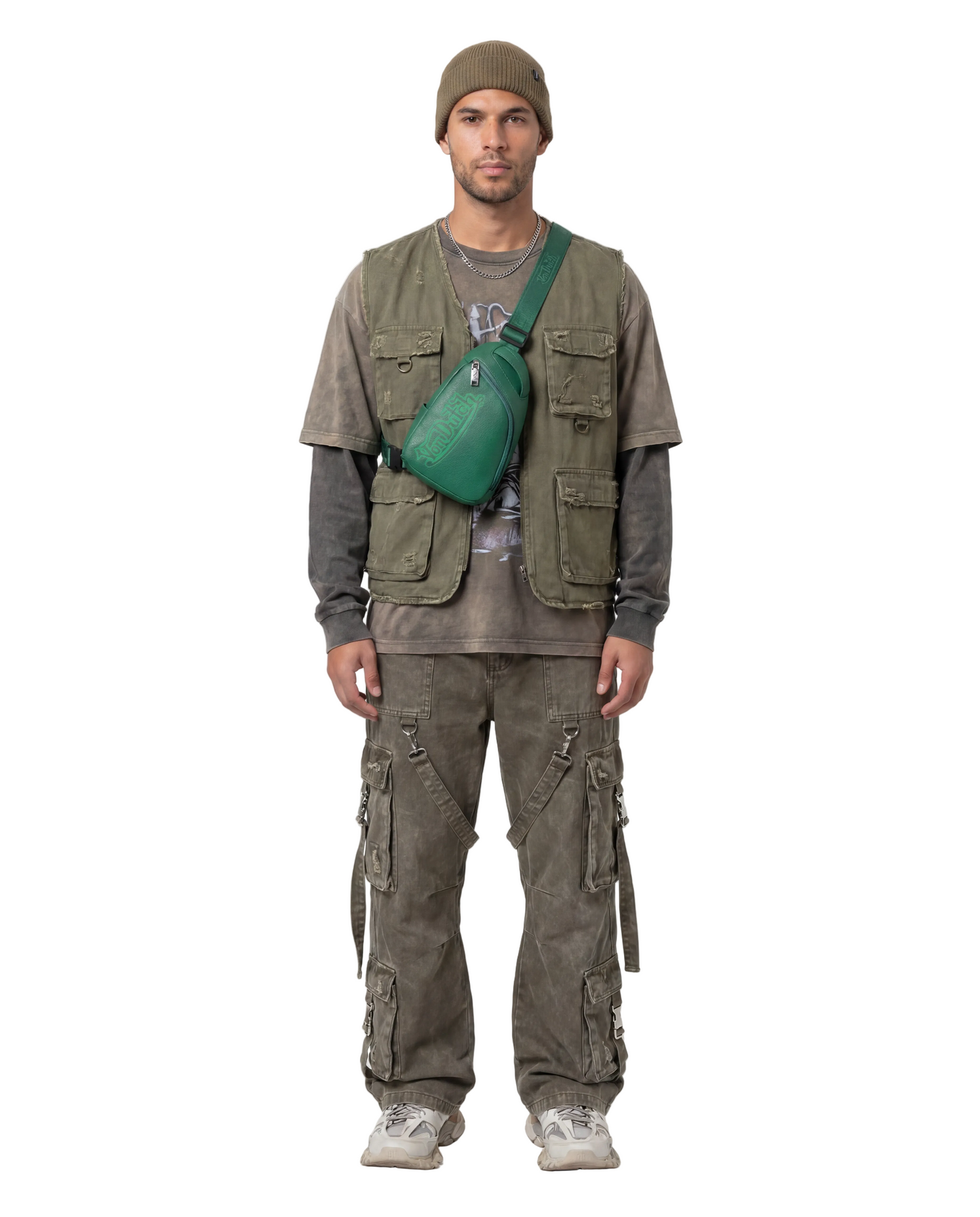 Men's Sling Bag - Olive Green