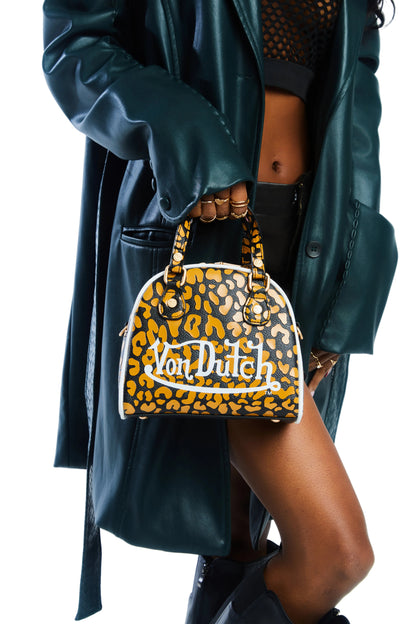 Mini Bowling Bag - Orange Cheetah