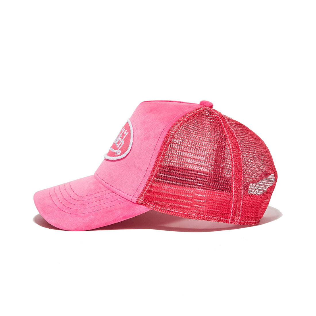 Hot Pink Crush Velvet Trucker