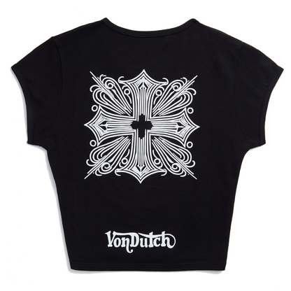 Von Dutch Black and White Chopper Baby Tee