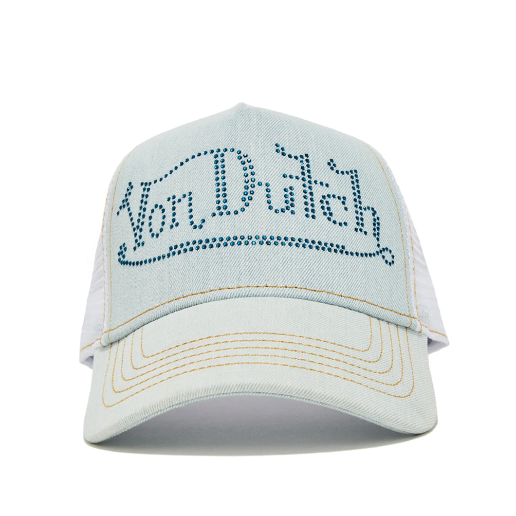 Von Dutch Light Stone Denim Trucker Hat 339