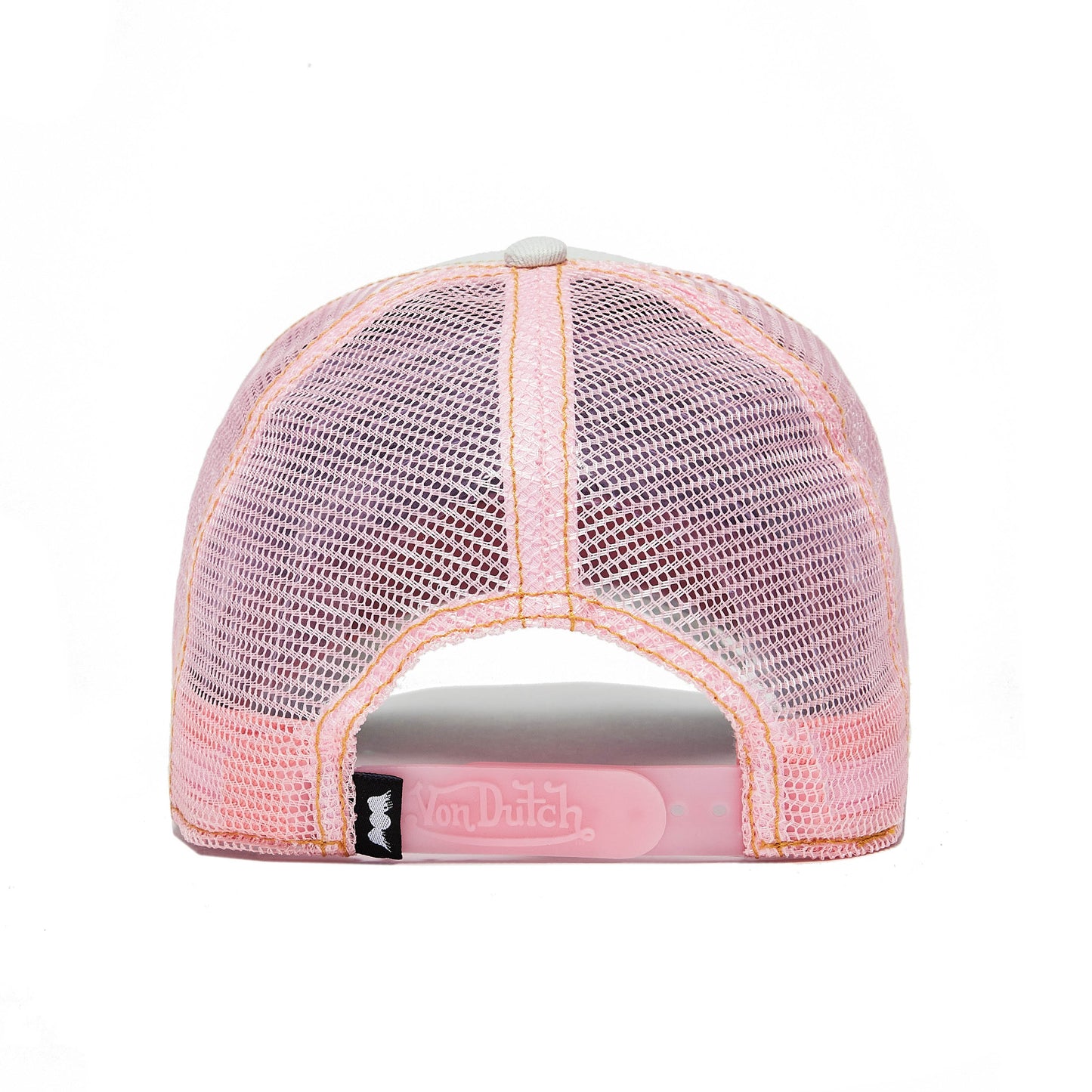 Light Denim Pink Logo Trucker