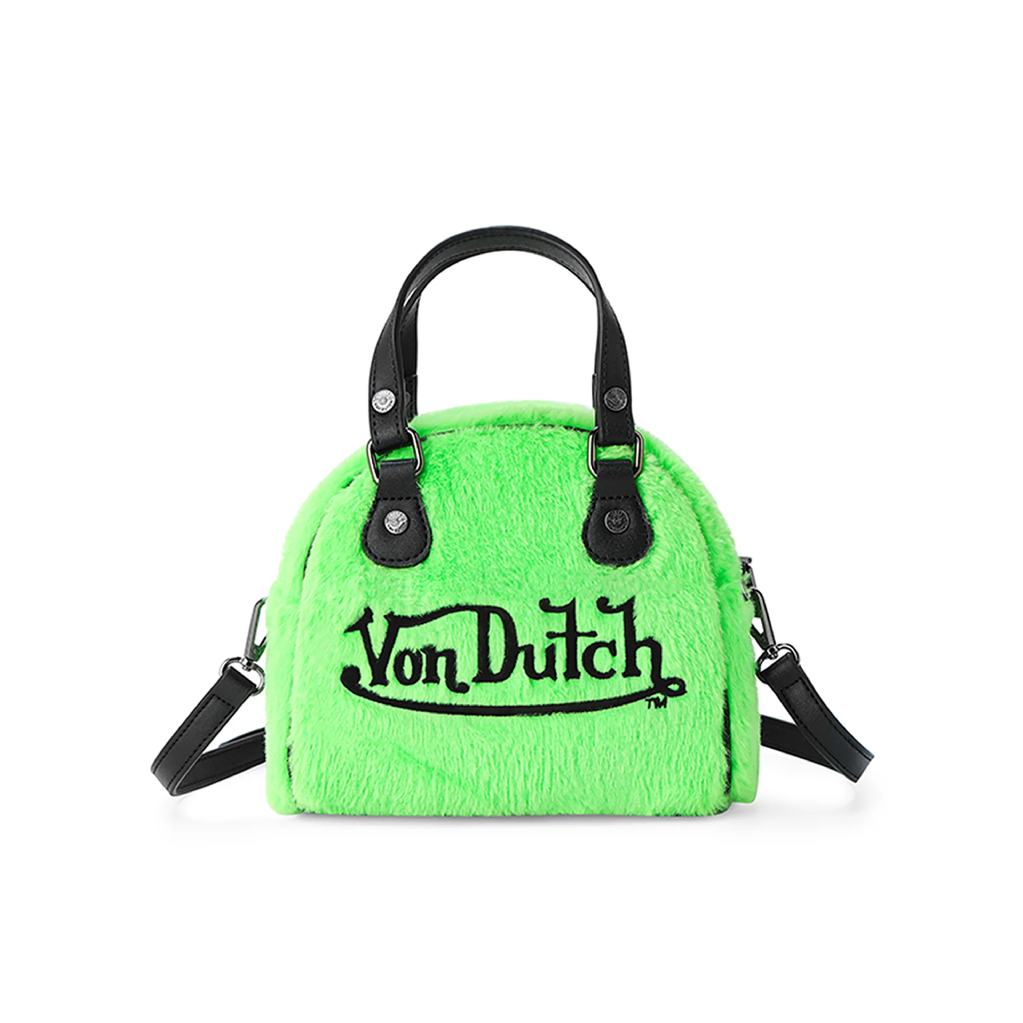 Mini Furry Bowling Bag - Lime Green