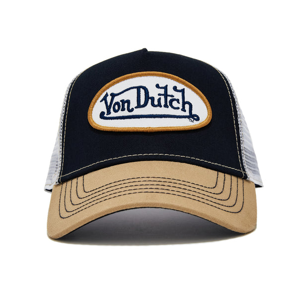 Navy with Tan Trucker