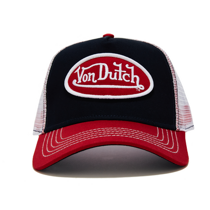 Navy with Red Trucker