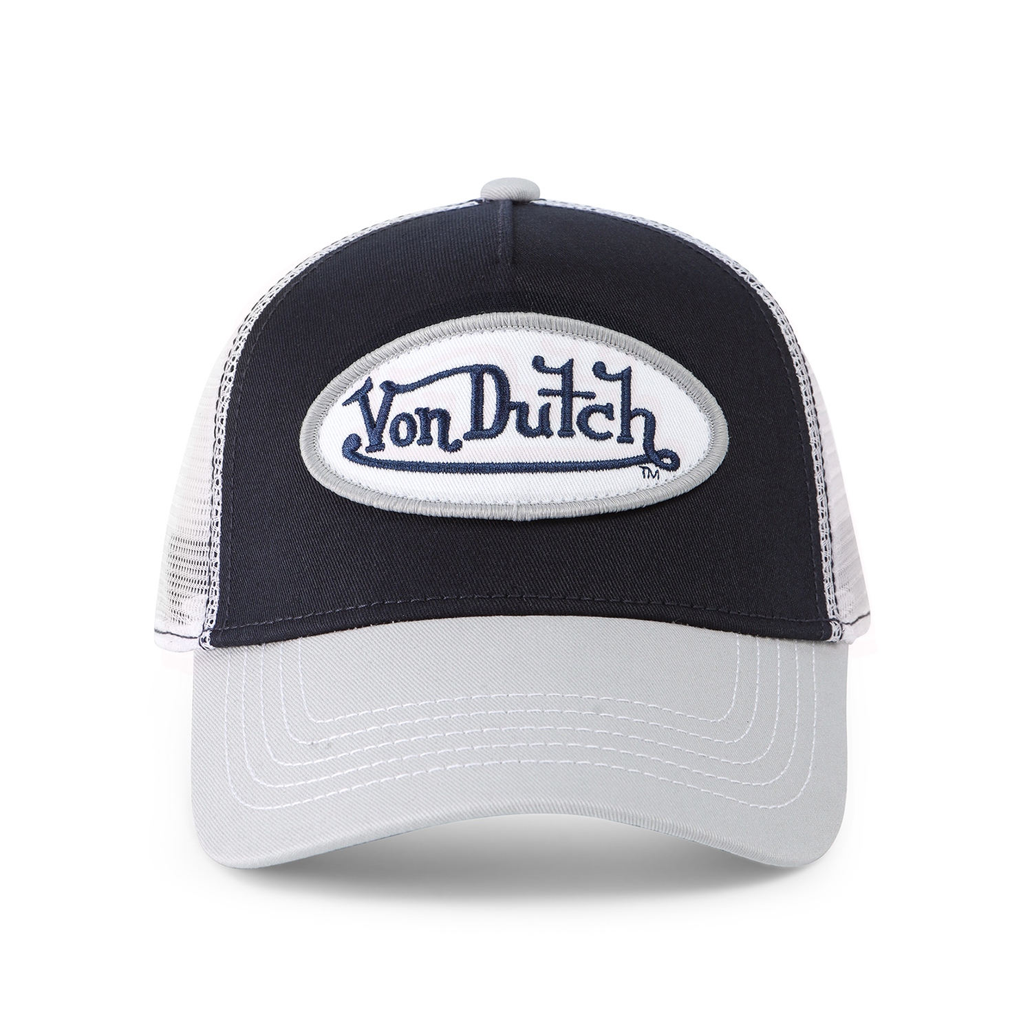 Von Dutch Navy with Silver Trucker Hat