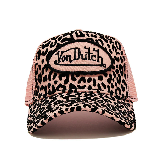 NWT Von Dutch Hot Pink Cheetah Velvet Trucker Hat Kids Velvet Trucker Hat - Hot Pink Cheetah | Von Dutch main image 3