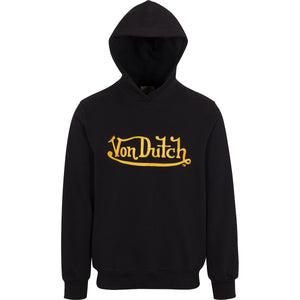 Men's Embroidered Logo Gold on Black Hoodie