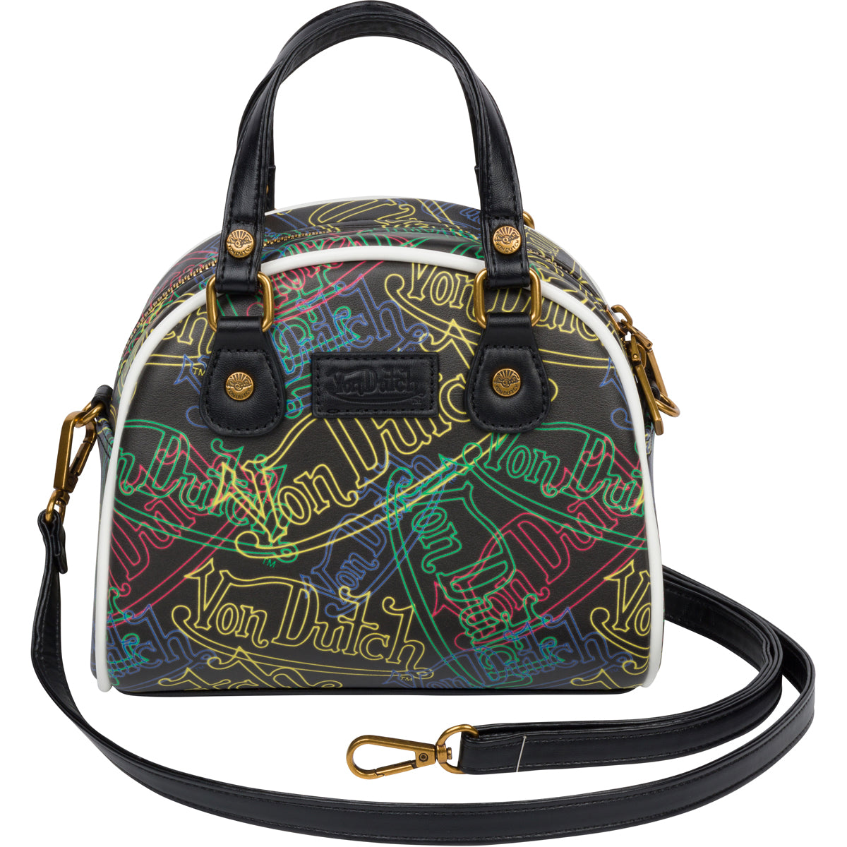 Von Dutch Neon Multi-Logo Bowling Bag