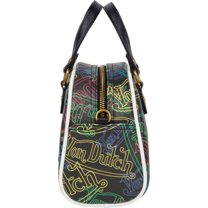 Von Dutch Neon Multi-Logo Bowling Bag