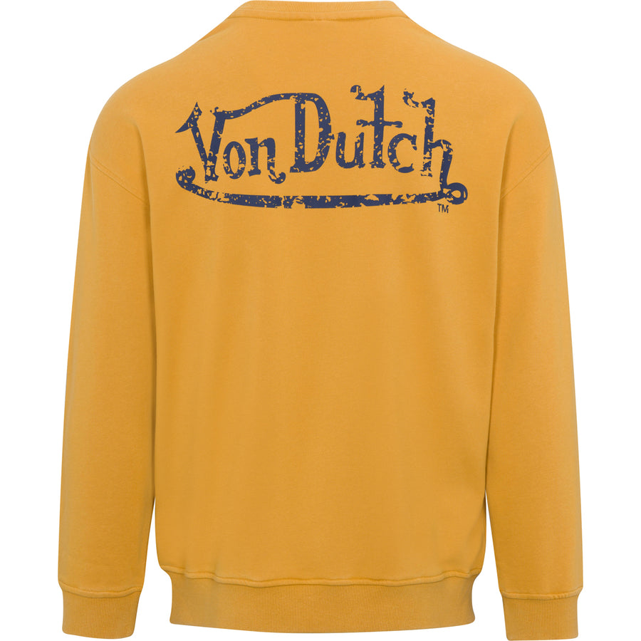 Mustard French Terry Crew Neck Sweater