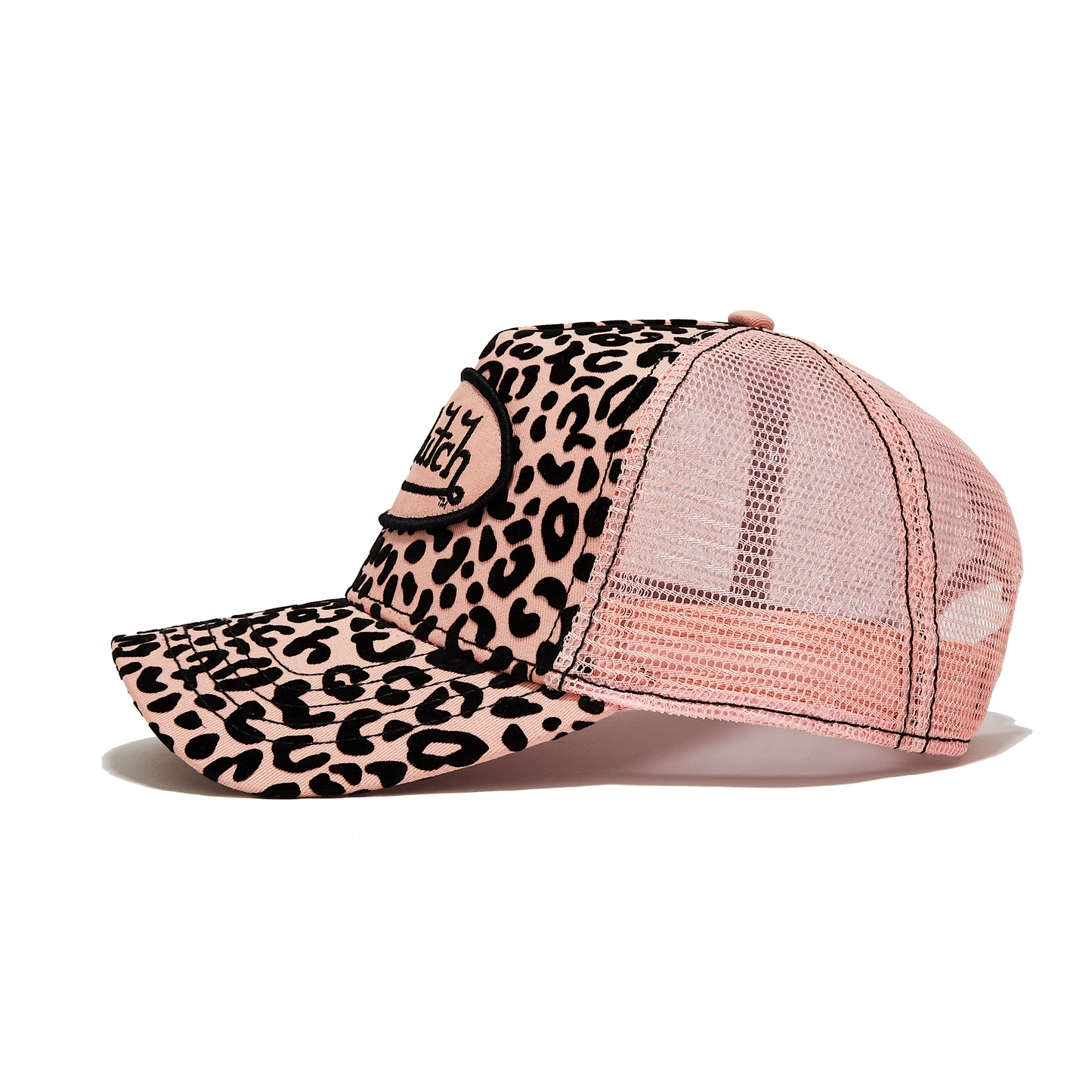 Pink Cheetah Velvet Trucker Hat