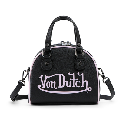 Black & Pink Two-Tone Bowling Bag