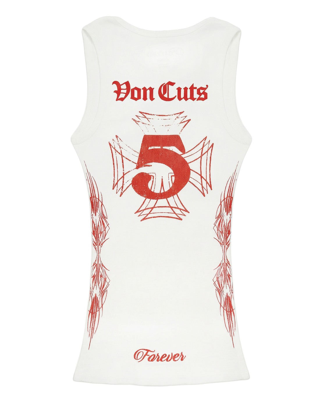 Von Dutch x Raw Cuts "Five" Tank Top - White
