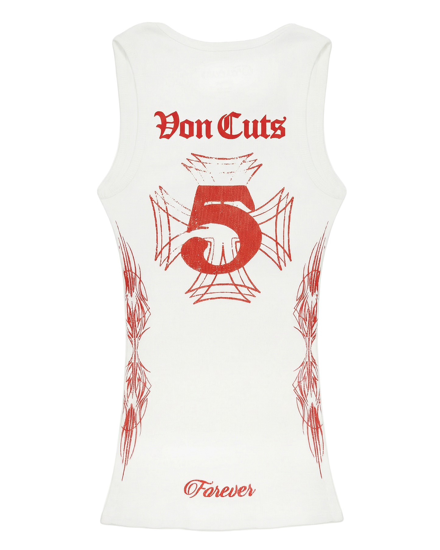 Von Dutch x Raw Cuts "Five" Tank Top - White
