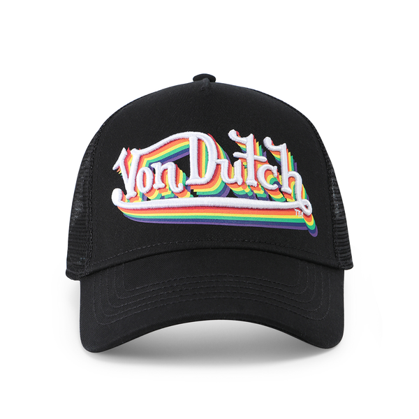 Rainbow Embroidered Logo Trucker Hat