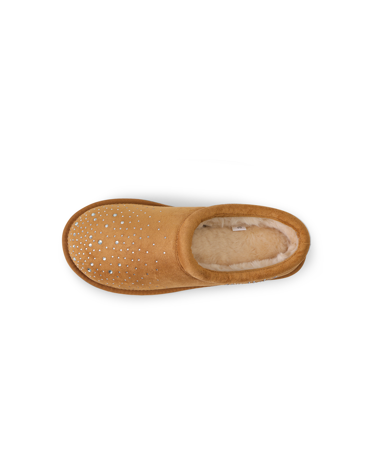 RHINESTONE SLIP-ON BOOT - CHESTNUT