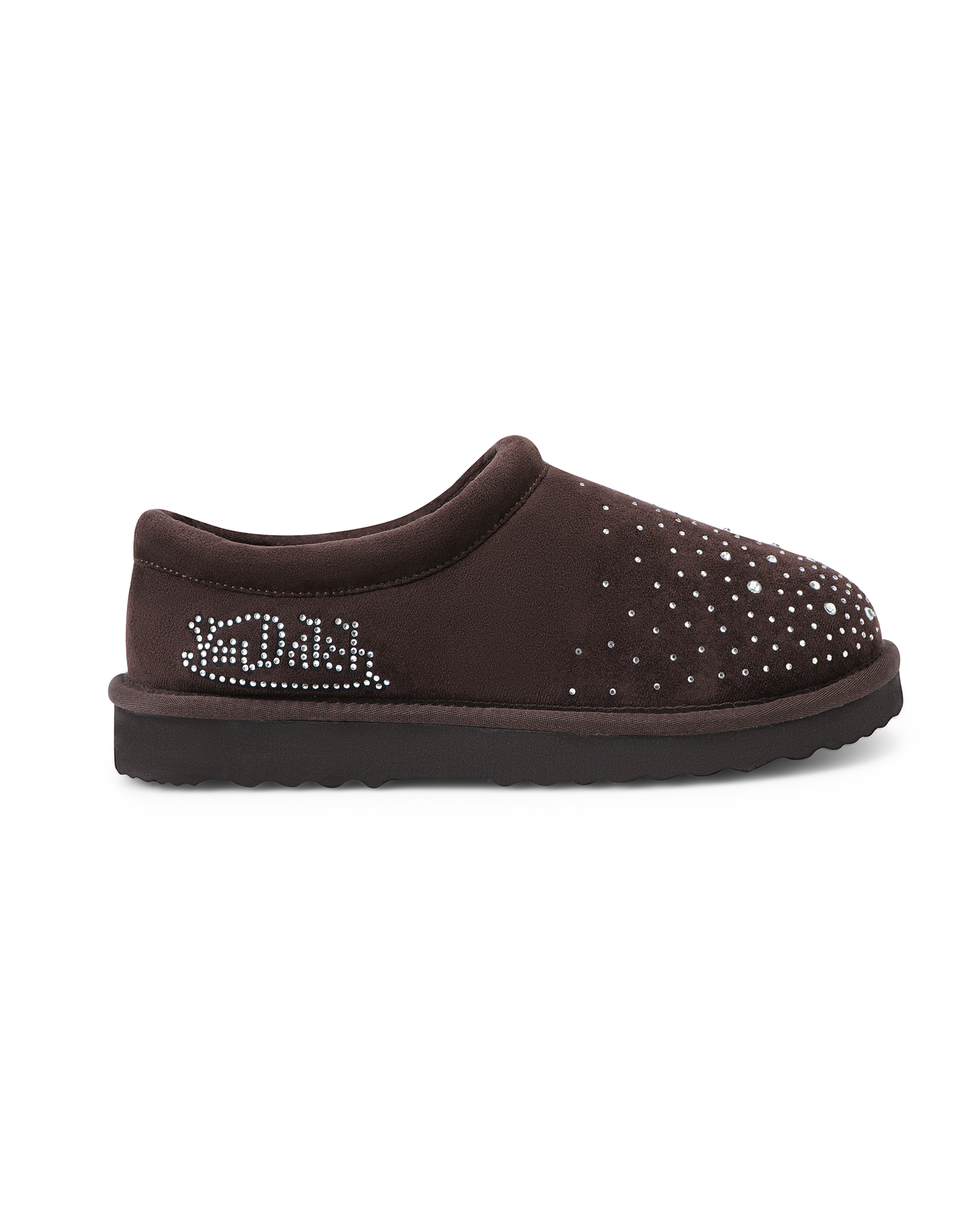 RHINESTONE SLIP-ON BOOT - MOCHA