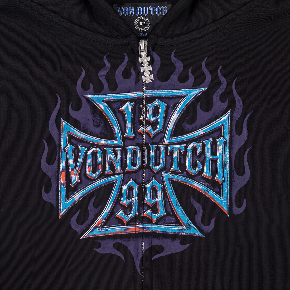 CHOPPER FLAMES - ZIP UP HOODIE — image 4