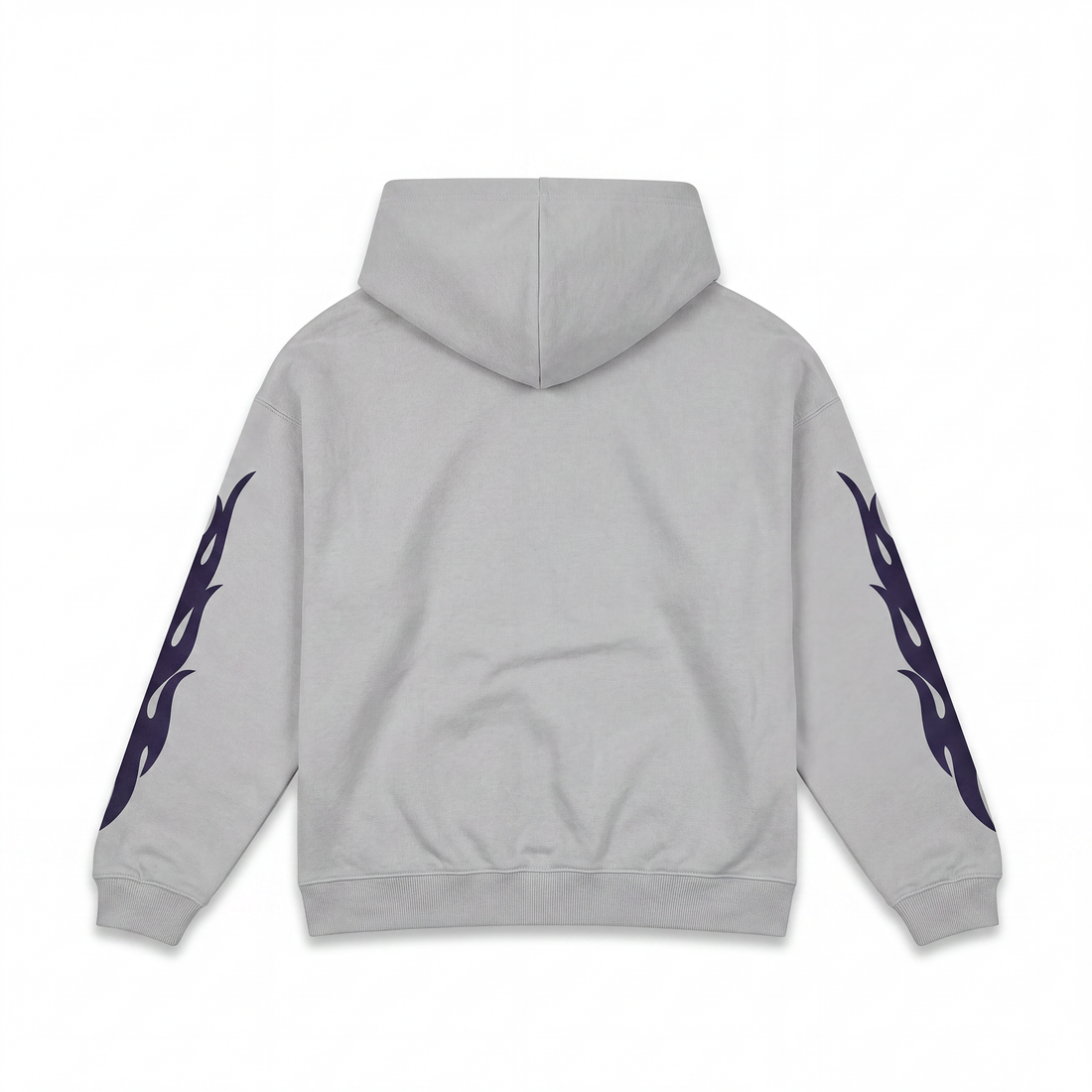 GREY CHOPPER FLAMES - ZIP UP HOODIE — image 2