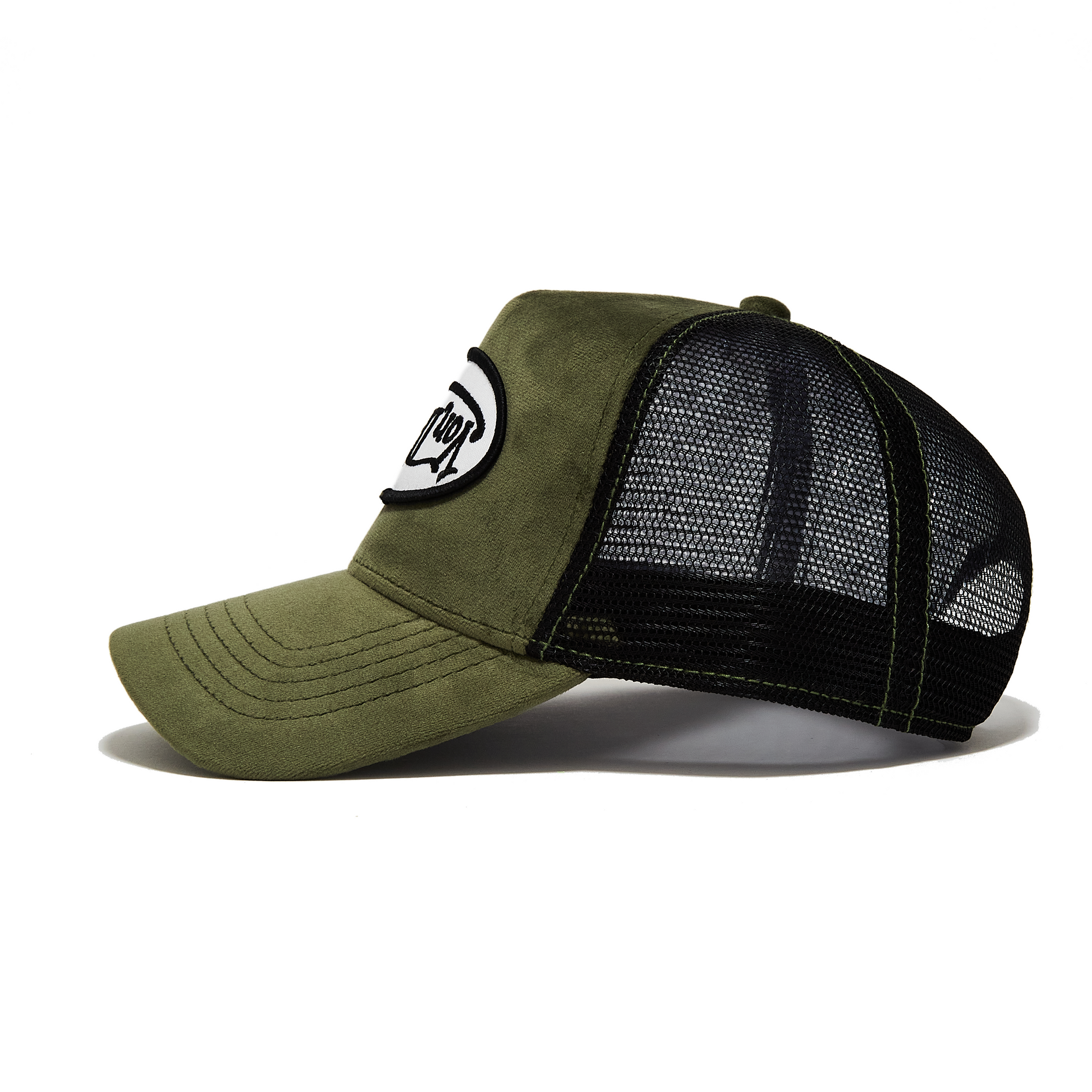 Sage Green Velvet Trucker Hat
