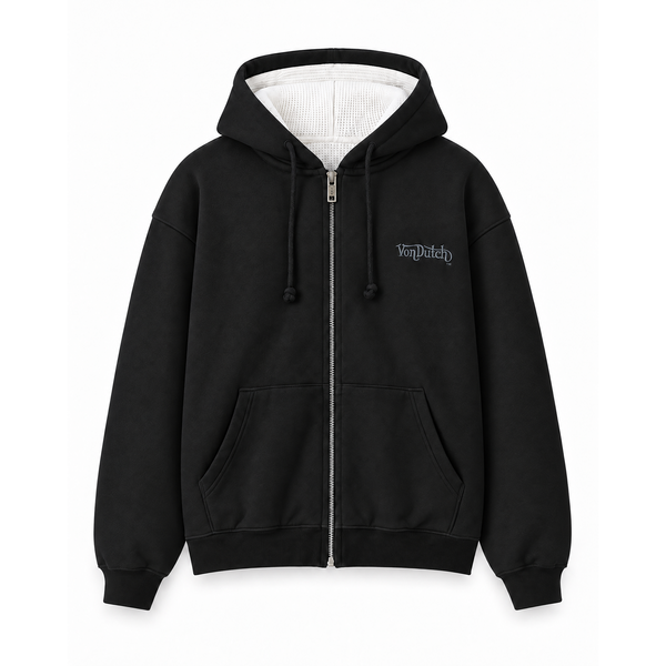 BLACK - THERMAL ZIP UP