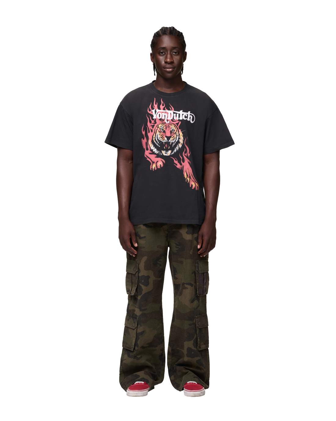 Rhinestone Tiger Tee - Black — image 2