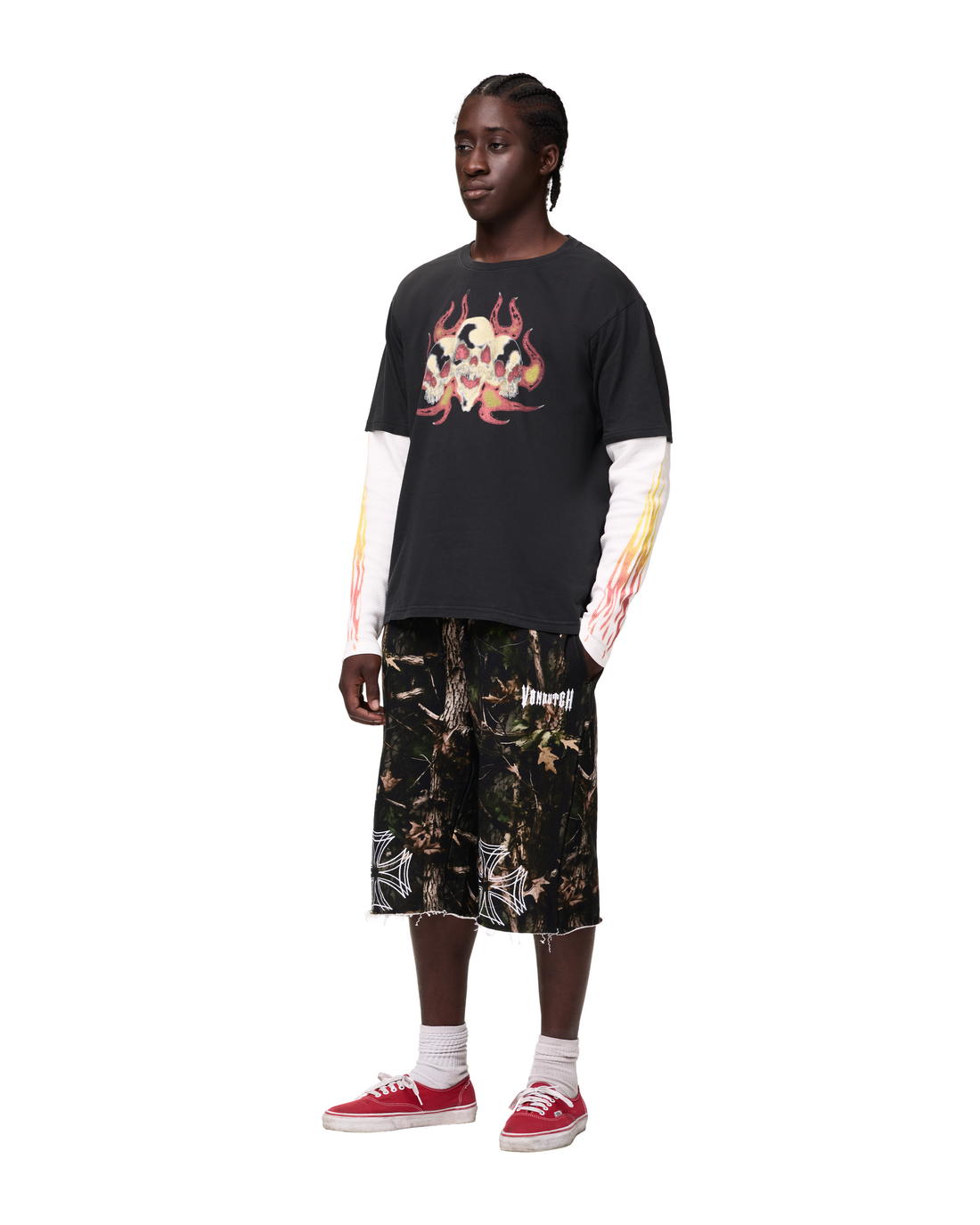 TREE CAMO - LA OVER-SIZED 3/4 SHORTS — image 3