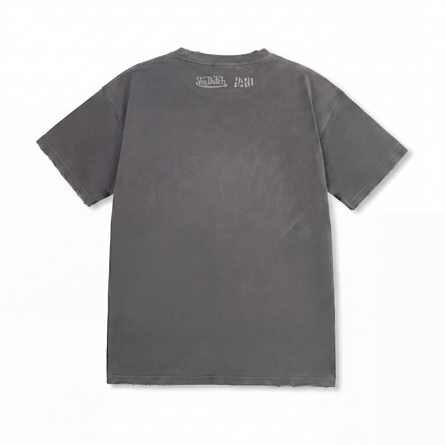 GRAY DISTRESSED TEE - VD x HARDFEST
