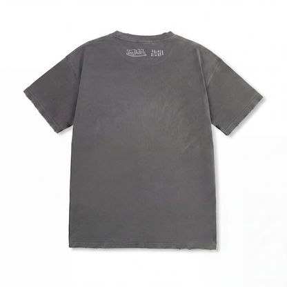 GRAY DISTRESSED TEE - VD x HARDFEST