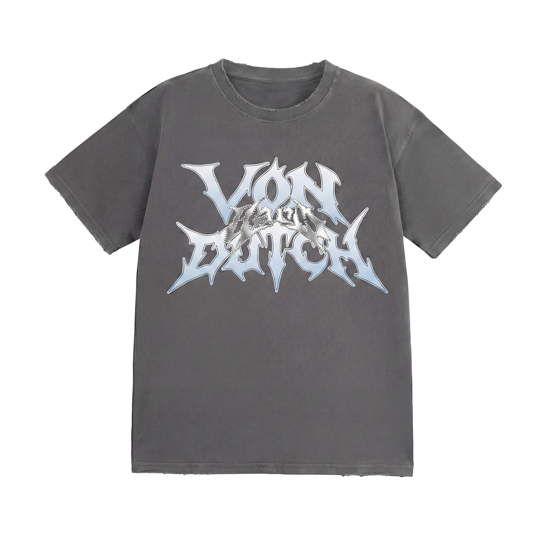 GRAY DISTRESSED TEE - VD x HARDFEST — image 1