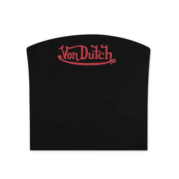 Women's Tube Top - Black w/ Red Script