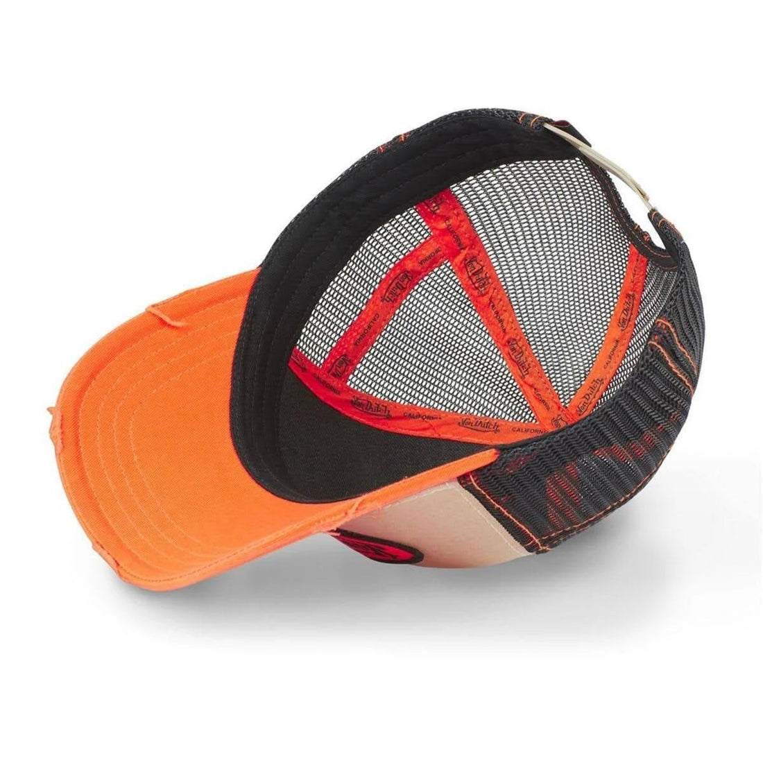 Tan and Orange Classic Distressed Trucker Hat