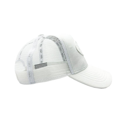 Triple White Velvet Trucker Hat
